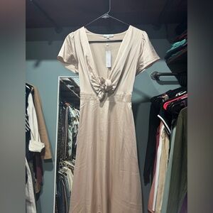 Baltic Born Champagne Satin Dress